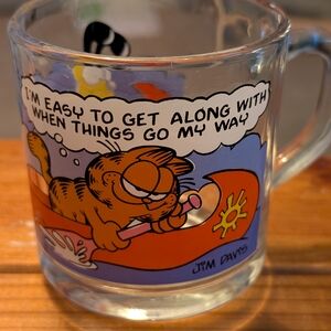 VTG. 1978 McDonald's Garfield & Odie Anchor Hocking Glass Mug